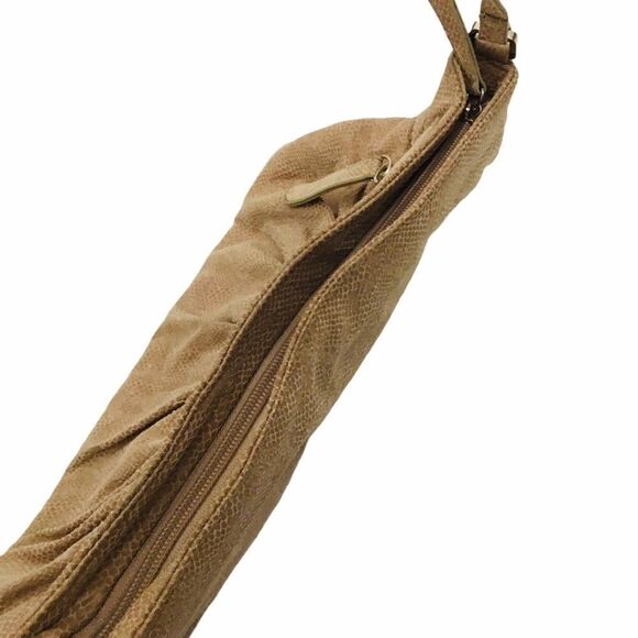 Snakeskin Printed Tan Small Shoulder Bag Purse - Picture 3 of 6